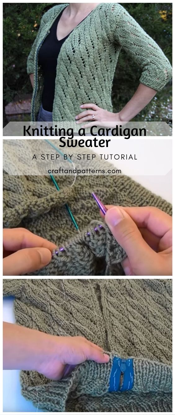 Knitting a Cardigan Sweater Tutorial Craft & Patterns