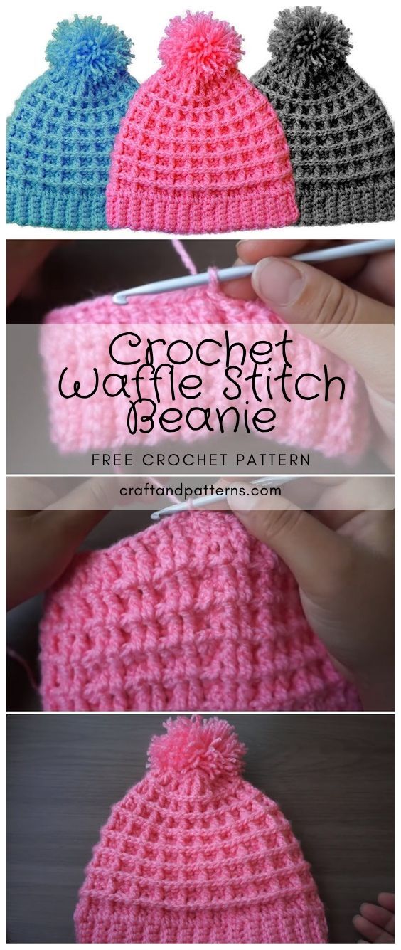 Waffle Stitch Beanie Crochet