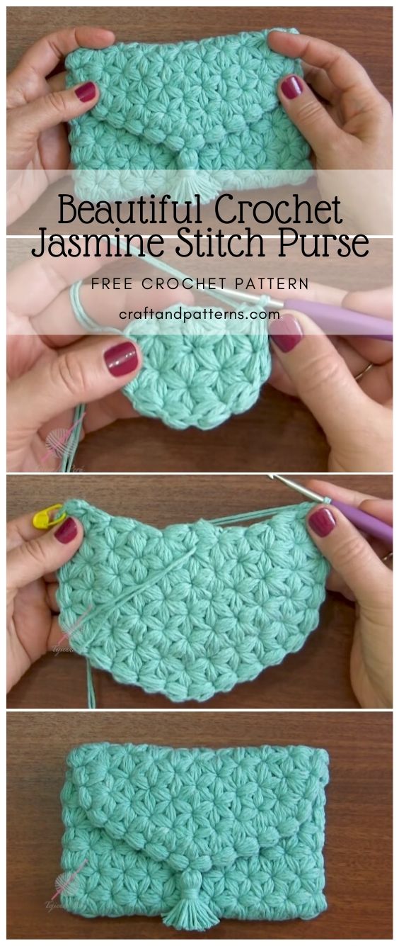 Crochet Jasmine Stitch Purse