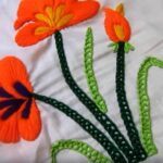 Satin Stitch Flower Hand Embroidery