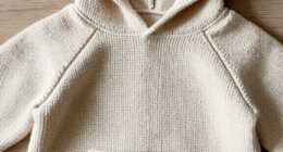 warm crochet hoodie pocket